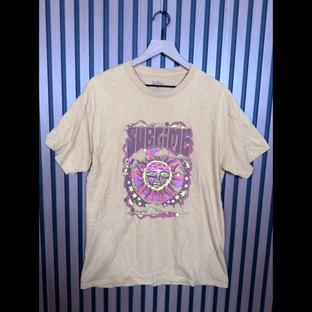 Sublime T Shirt Large Mens Orange Sunflower Short Sleeve Graphic Tee
